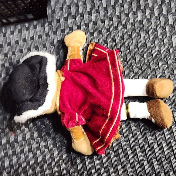 Renaissance Plush Golden Brown Bears Historic Royal Queen King Teddy Doll  11" - Picture 9 of 12